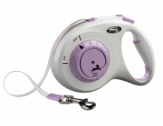 Flexi Vodítko Select M pásek 7m světle šedo-fialové