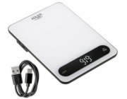 Adler Kuchyňská váha 10 kg | Nabíjecí USB-C | Přesnost 1 g