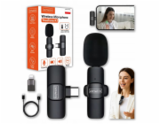 Zenwire Bezdrátový kondenzátorový mikrofon Mini Tie s konektorem USB-C pro telefon a počítač.