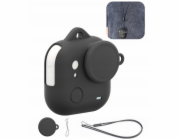Puluz Silikonový kryt pro Insta360 Go Ultra + krytka objektivu a šňůrka na krk / Pu786b / Černý