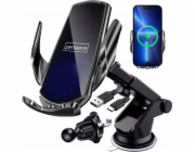 Zenwire Držák telefonu do auta s bezdrátovou nabíječkou, mřížka na čelní sklo, kokpit Zenwire W30