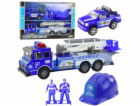 LeanToys Sada velkých figurek policejních aut s přilbou p...