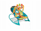 Bounn Houpací křeslo 2 v 1 modré/vícebarevné s vibrací