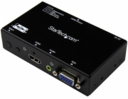 Startech 2x1 VGA + HDMI to HDMI Switch / Selector Box - 1080p Multi Video Input Automatic Switcher - 2 Computers In 1 Monitor Out (VS221VGA2HD) - Spínac video/audio - desktop - pro P/N: SVA5N3NEUA