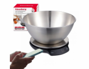 Klausberg kuchyňská váha ELEKTRONICKÁ KUCHYŇSKÁ VÁHA 5kg/1,8l KB-7939 Bluetooth