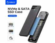 Orico Externí SSD box M.2 (PCIE/NVMe) USB 3.2 Gen2 Type-C 10Gbps hliníkový - černý (PRM2-C3-BK-BP)