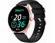 Gravity Chytré hodinky Smartwatch černá růžová GT2-2 PRO