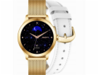 Gravity Chytré hodinky Smartwatch bílá a zlatá 2 řemínky ...