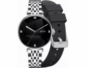 Gravity Chytré hodinky Smartwatch stříbrně černé 2 řemínky GT26-9