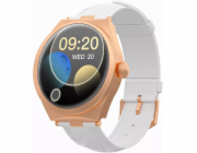 Gravity Chytré hodinky Smartwatch růžovo-zlaté bílé GT25-5