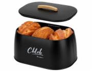 Elitehoff OCELOVÁ NÁDOBA NA CHLÉB E-6324 černá