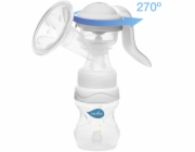 Nuvita Materno Twist manuální dvoufázová odsávačka mléka s otočnou rukojetí o 270°, šedá + lahvička 150 ml