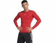 Adidas Pánské tričko Techfit s dlouhým rukávem červené JP2926 M