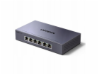Ugreen 6portový ethernetový switch s PoE - šedý 1Gb/s