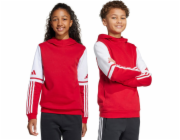 Adidas Dětská mikina s kapucí Squadra 25, červená, JD4805, 128 cm