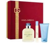 Dolce & Gabbana světle modrá Pour Homme sprchový gel 50 ml miniaturní 10 ml toaletní voda 125 ml