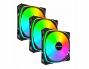 Montech RX120 Pro ARGB PWM Reverse Black 120mm ventilátorová sada (3 ks)