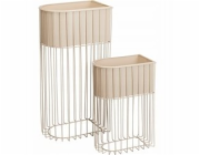 Home Styling Collection Sada 2 kovových stojanů na květiny SOFT FORM