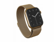 Burga Kovový síťovaný řemínek pro Apple Watch 42/44 mm (zlatý)