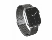 Swissten BURGA Metal Mesh Elegance pro Apple Watch 38/40 mm (stříbrná)