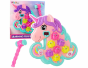 LeanToys Arkádová hra Whac A Mole: Jednorožec, barevná světla, zvuky