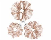 Glov Čelenky Saténové Scrunchies S/M/L Šampaňské 3 ks