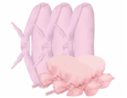 Glov CoolCurl natáčky na studené vlny s nočním foukacím efektem 3 ks + mini saténové čepice 3 ks růžové