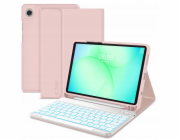 4kom.pl TECH-PROTECT SC PEN + KLÁVESNICE GALAXY TAB A9+ / A11+ PLUS 11.0 X210 / X215 / X216 / X230 / X235 / X236 RŮŽOVÁ