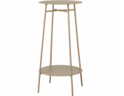 Koopman Béžový kovový stůl s dvoupatrovou stoličkou 35x60cm