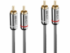 Lindy kabel RCA (Cinch) x2 - RCA (Cinch) x2 1m stříbrný (...