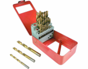 Silver Stříbrná vrtačka SADA VRTÁKŮ DO TITANOVÉHO KOVU 29dílná 1,5-27 mm / STŘÍBRNÁ EX10424