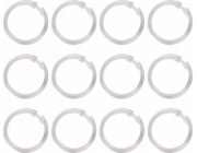 Wenko Háčky na sprchové závěsy VELKÉ 12 kusů, průhledná barva