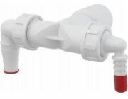 Alkotest Sifon 19953 SIFON PRO PRAČKU A SUŠIČKU S ZPĚTNÝM VENTILEM, VÝVOD FI32/40, PŘIPOJENÍ HADICE 8-16MM A 17-23MM // S.PRAL/SUŠIČKA