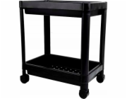 Katex Dvouúrovňová police Decobella na kolečkách, ŠEDÁ, délka 36, šířka 23, výška 40