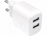 Vega Puro PROLITE 10W 2x USB-A síťová nabíječka - bílá