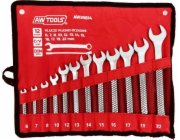 AWTools Sada kombinovaných klíčů 12 kusů, 6 mm-22 mm, matná 6, 7, 8, 10, 12, 13, 14, 15, 16, 17, 19, 22 (AW39814)