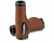 RockBros Ergonomické kožené rukojeti na kolo - hnědé Ergonomické kožené rukojeti na kolo - hnědé