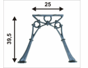 NoName Litinová noha pro lavičku MINI bez opěradla, 2 desky