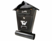 NoName Starožitná šedá poštovní schránka s tubusem SD1T