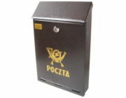 NoName Šedá starožitná poštovní schránka A-4