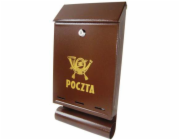 NoName Hnědá poštovní schránka s tubou A-4T