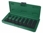Jonnesway Sada rázových nástrčných klíčů 1/2" Torx T30-T80, 8dílná (S06A408S)