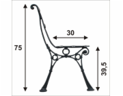 NoName Noha pro vysokou zahradní lavičku C 5 prken