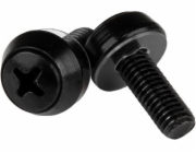 StarTech Sada šroubů/podložek M6 x 12 mm - 100 sad, černá (CABSCRWSM62B)