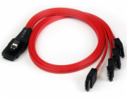 StarTech SFF 8087 – SATA x4, 0,5 m, červená (SAS8087S4R50)