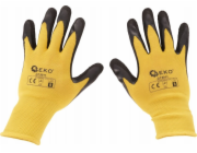 Geko Ochranné rukavice s povlakem velikost 8 – žluté (12/240)