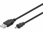 MicroConnect Kabel USB USB-A - miniUSB 1,8 m černý (USBAM...