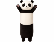 LeanToys Plyšový maskot panda, podlouhlý, válečkový, černobílý, 70 cm