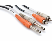 Hosa Kabel jack 6,3 mm x2 - RCA (cinch) x2 3m černý (CPR-203)