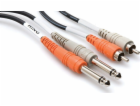 Hosa Kabel jack 6,3 mm x2 - RCA (cinch) x2 4m černý (CPR-...